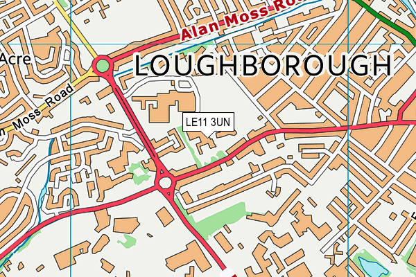 LE11 3UN map - OS VectorMap District (Ordnance Survey)