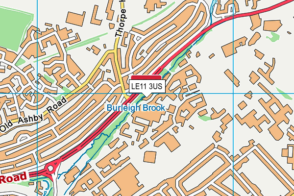 LE11 3US map - OS VectorMap District (Ordnance Survey)