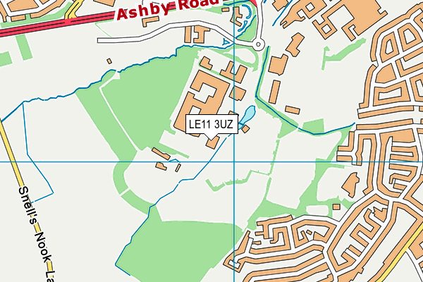 LE11 3UZ map - OS VectorMap District (Ordnance Survey)