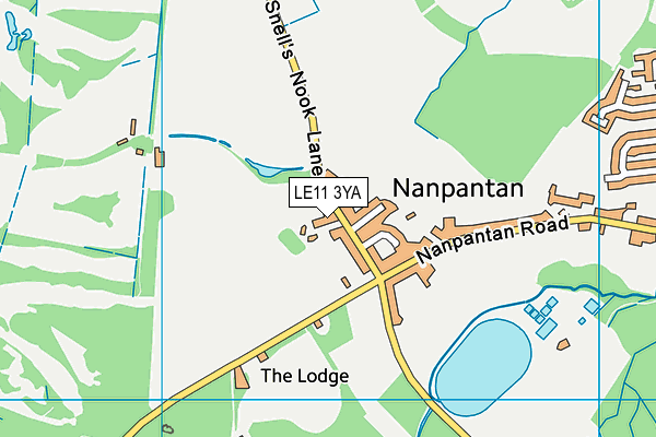 Longcliffe Golf Club map (LE11 3YA) - OS VectorMap District (Ordnance Survey)