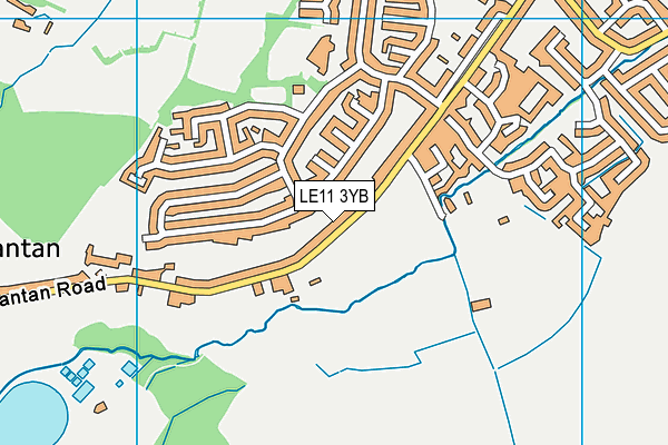 LE11 3YB map - OS VectorMap District (Ordnance Survey)