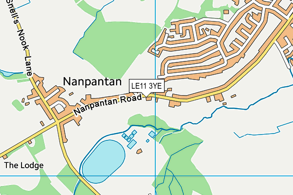 LE11 3YE map - OS VectorMap District (Ordnance Survey)