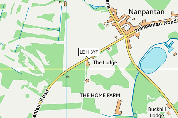 Nanpantan Hall Nurture Centre map (LE11 3YF) - OS VectorMap District (Ordnance Survey)