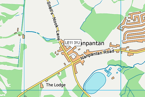 LE11 3YJ map - OS VectorMap District (Ordnance Survey)