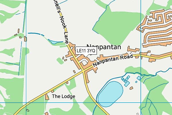 LE11 3YQ map - OS VectorMap District (Ordnance Survey)