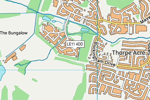 LE11 4DD map - OS VectorMap District (Ordnance Survey)