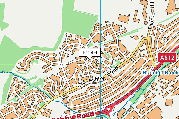 LE11 4EL map - OS VectorMap District (Ordnance Survey)