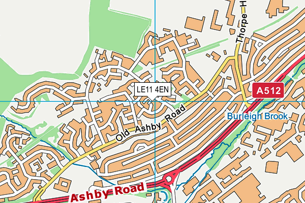 LE11 4EN map - OS VectorMap District (Ordnance Survey)