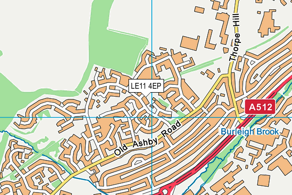 LE11 4EP map - OS VectorMap District (Ordnance Survey)