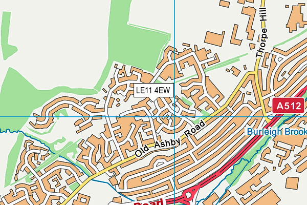 LE11 4EW map - OS VectorMap District (Ordnance Survey)