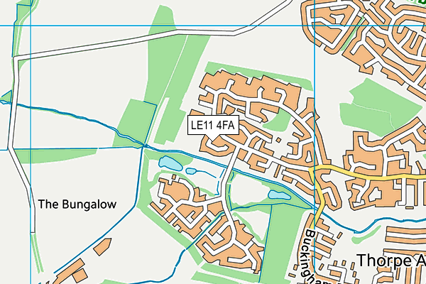 LE11 4FA map - OS VectorMap District (Ordnance Survey)