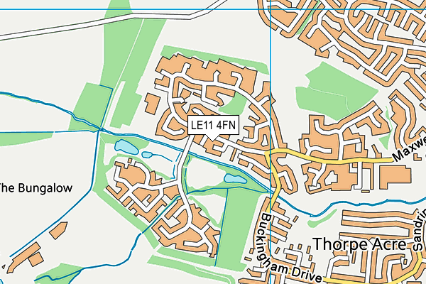 LE11 4FN map - OS VectorMap District (Ordnance Survey)