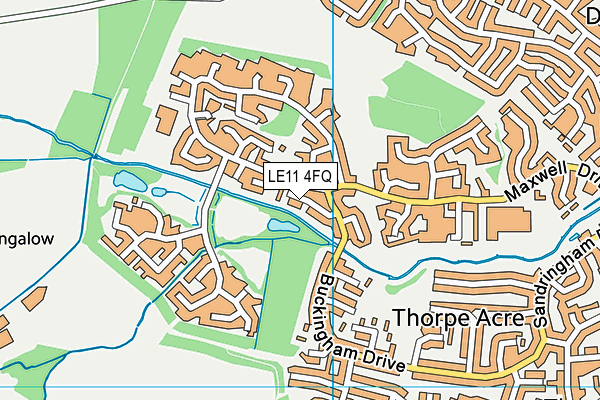 LE11 4FQ map - OS VectorMap District (Ordnance Survey)