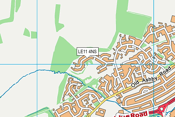 LE11 4NS map - OS VectorMap District (Ordnance Survey)