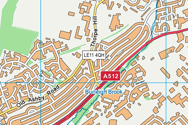 LE11 4QH map - OS VectorMap District (Ordnance Survey)
