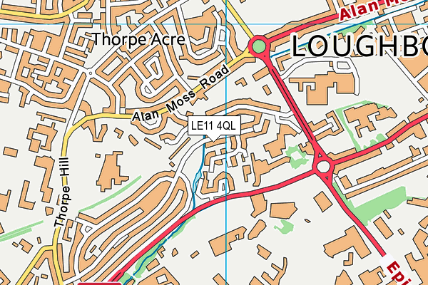 LE11 4QL map - OS VectorMap District (Ordnance Survey)