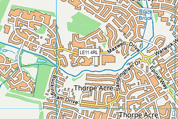 LE11 4RL map - OS VectorMap District (Ordnance Survey)