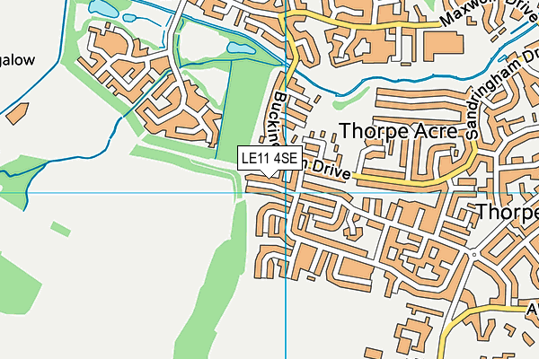 LE11 4SE map - OS VectorMap District (Ordnance Survey)