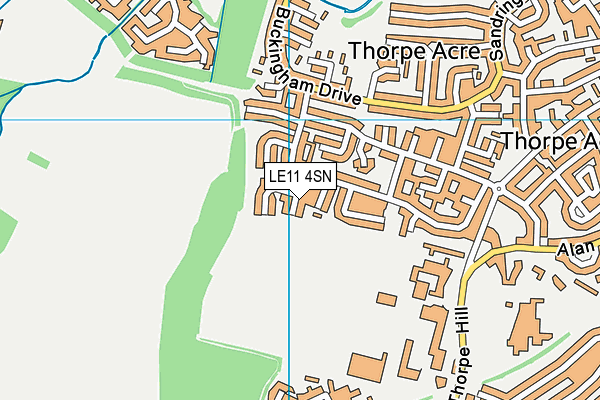 LE11 4SN map - OS VectorMap District (Ordnance Survey)