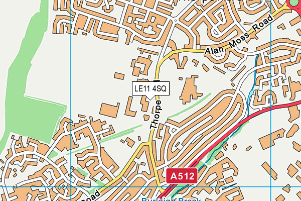 De Lisle College Loughborough Leicestershire map (LE11 4SQ) - OS VectorMap District (Ordnance Survey)