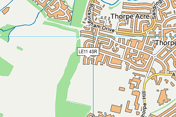 LE11 4SR map - OS VectorMap District (Ordnance Survey)