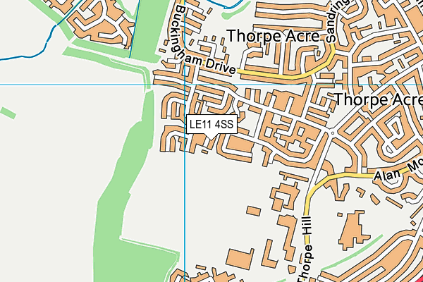 LE11 4SS map - OS VectorMap District (Ordnance Survey)