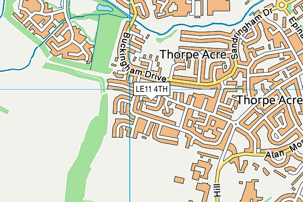 LE11 4TH map - OS VectorMap District (Ordnance Survey)