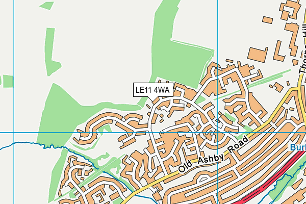 LE11 4WA map - OS VectorMap District (Ordnance Survey)