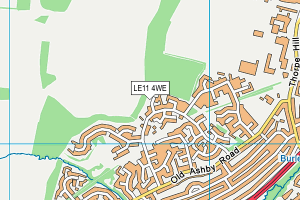 LE11 4WE map - OS VectorMap District (Ordnance Survey)