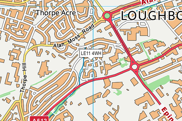 LE11 4WH map - OS VectorMap District (Ordnance Survey)