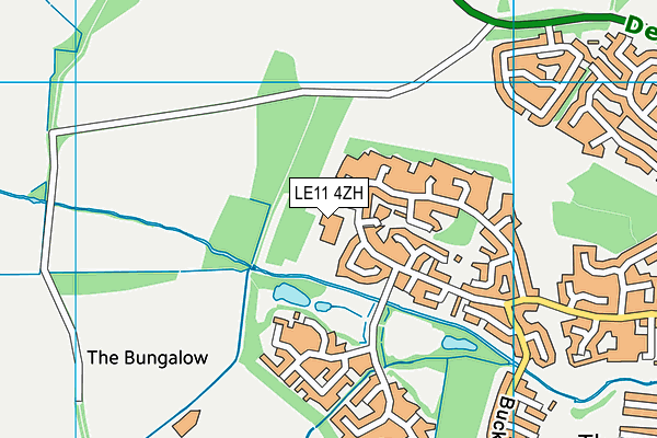LE11 4ZH map - OS VectorMap District (Ordnance Survey)