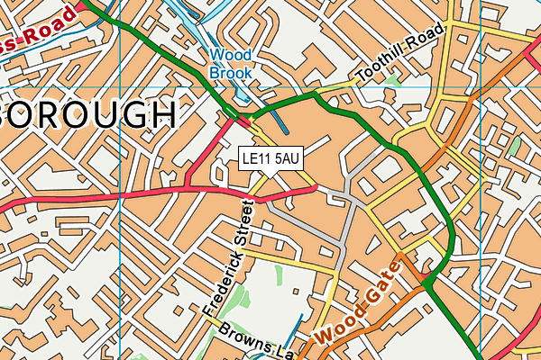 LE11 5AU map - OS VectorMap District (Ordnance Survey)