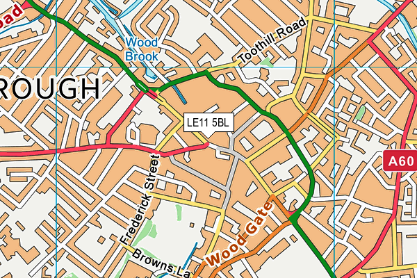 LE11 5BL map - OS VectorMap District (Ordnance Survey)