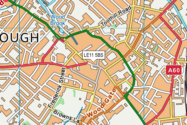 LE11 5BS map - OS VectorMap District (Ordnance Survey)