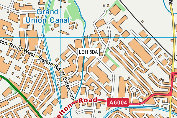 LE11 5DA map - OS VectorMap District (Ordnance Survey)