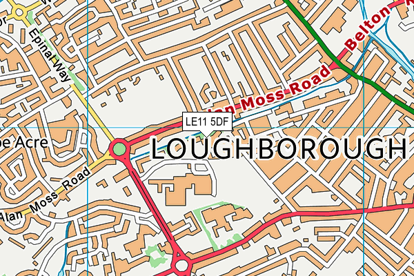LE11 5DF map - OS VectorMap District (Ordnance Survey)
