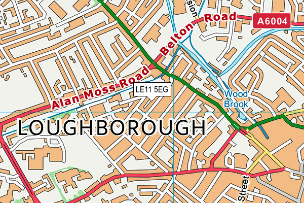 LE11 5EG map - OS VectorMap District (Ordnance Survey)