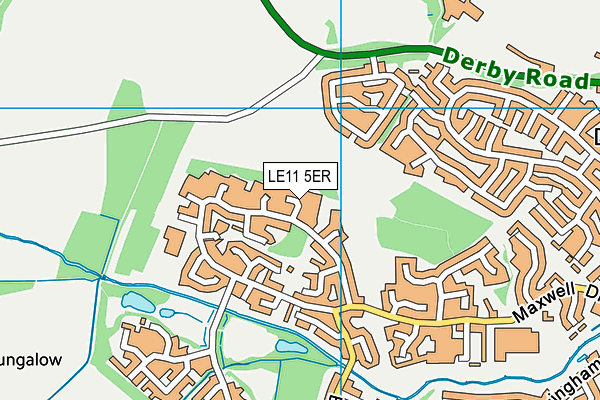 LE11 5ER map - OS VectorMap District (Ordnance Survey)