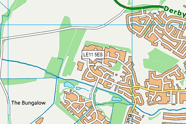 LE11 5ES map - OS VectorMap District (Ordnance Survey)