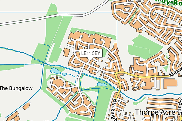 LE11 5EY map - OS VectorMap District (Ordnance Survey)