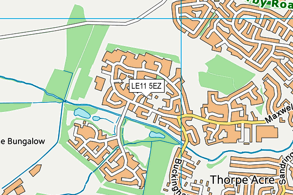 LE11 5EZ map - OS VectorMap District (Ordnance Survey)
