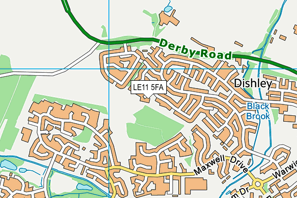 LE11 5FA map - OS VectorMap District (Ordnance Survey)
