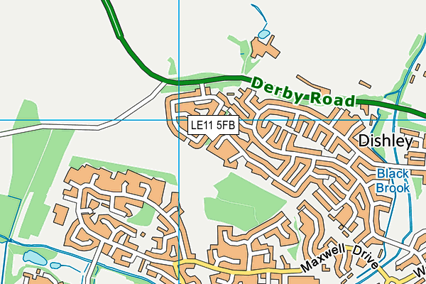LE11 5FB map - OS VectorMap District (Ordnance Survey)