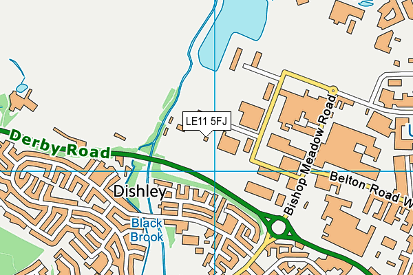 Derby Road Playing Fields map (LE11 5FJ) - OS VectorMap District (Ordnance Survey)