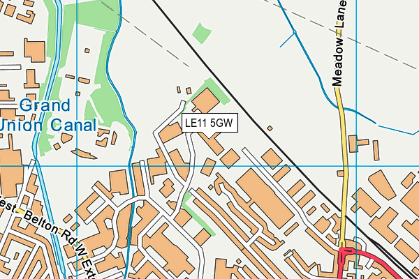 LE11 5GW map - OS VectorMap District (Ordnance Survey)