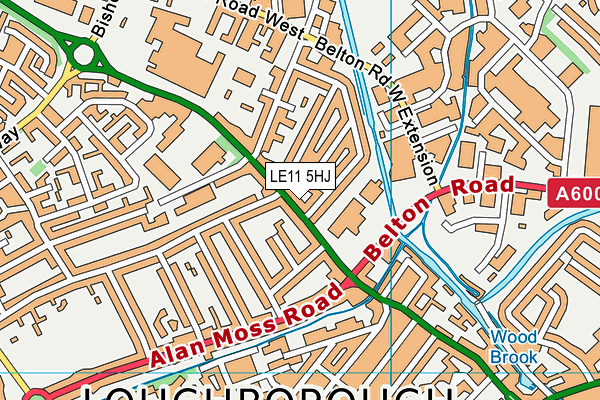 LE11 5HJ map - OS VectorMap District (Ordnance Survey)