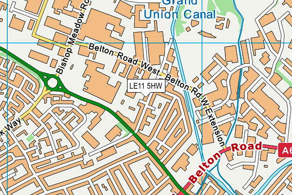 LE11 5HW map - OS VectorMap District (Ordnance Survey)