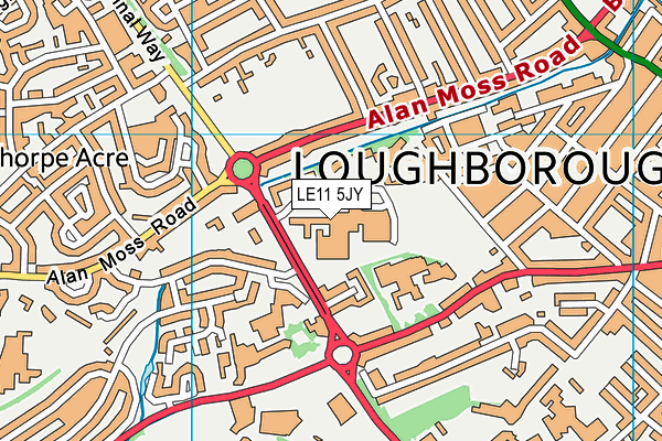 LE11 5JY map - OS VectorMap District (Ordnance Survey)