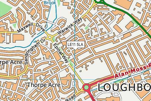 LE11 5LA map - OS VectorMap District (Ordnance Survey)