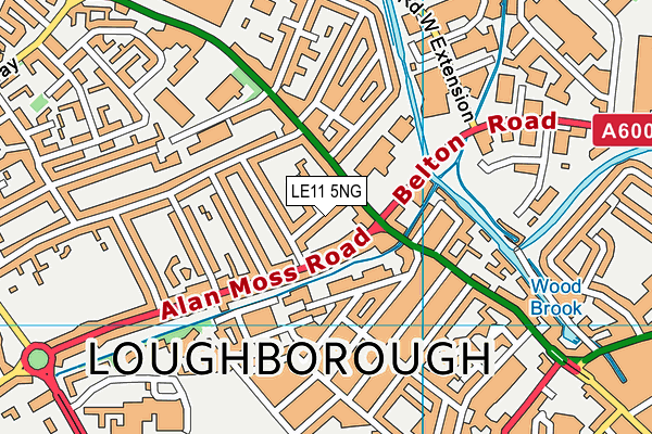 LE11 5NG map - OS VectorMap District (Ordnance Survey)